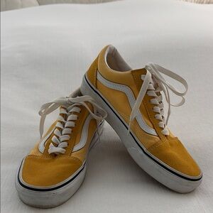 Vans Yellow and White Old School Sneakers